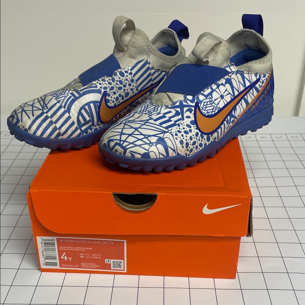 Nike Kids Graphic Blue and Orange Sneakers